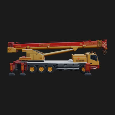 Mobile Crane Truck Model Design 1 3D Print Model