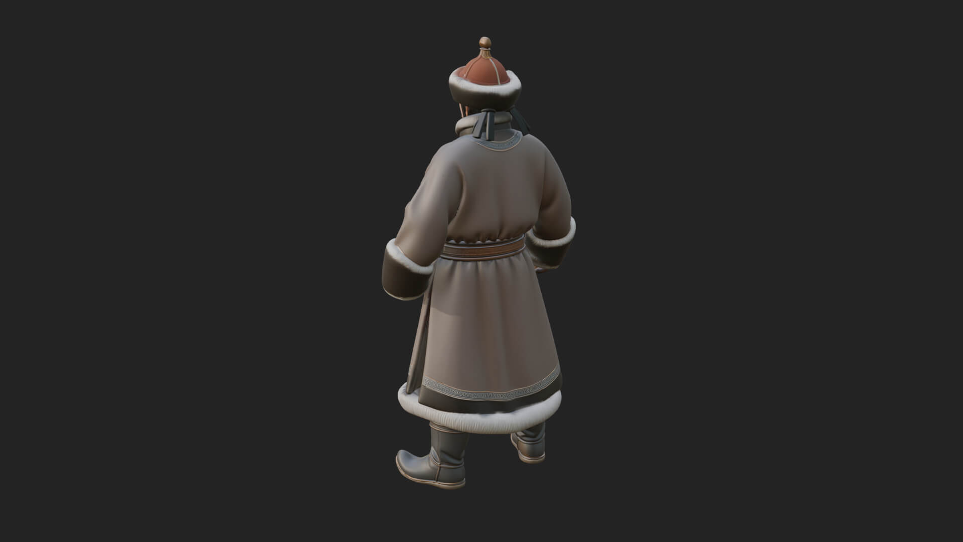 Mongol Noble Man Statue Design 1 3D Print Model 3D Model