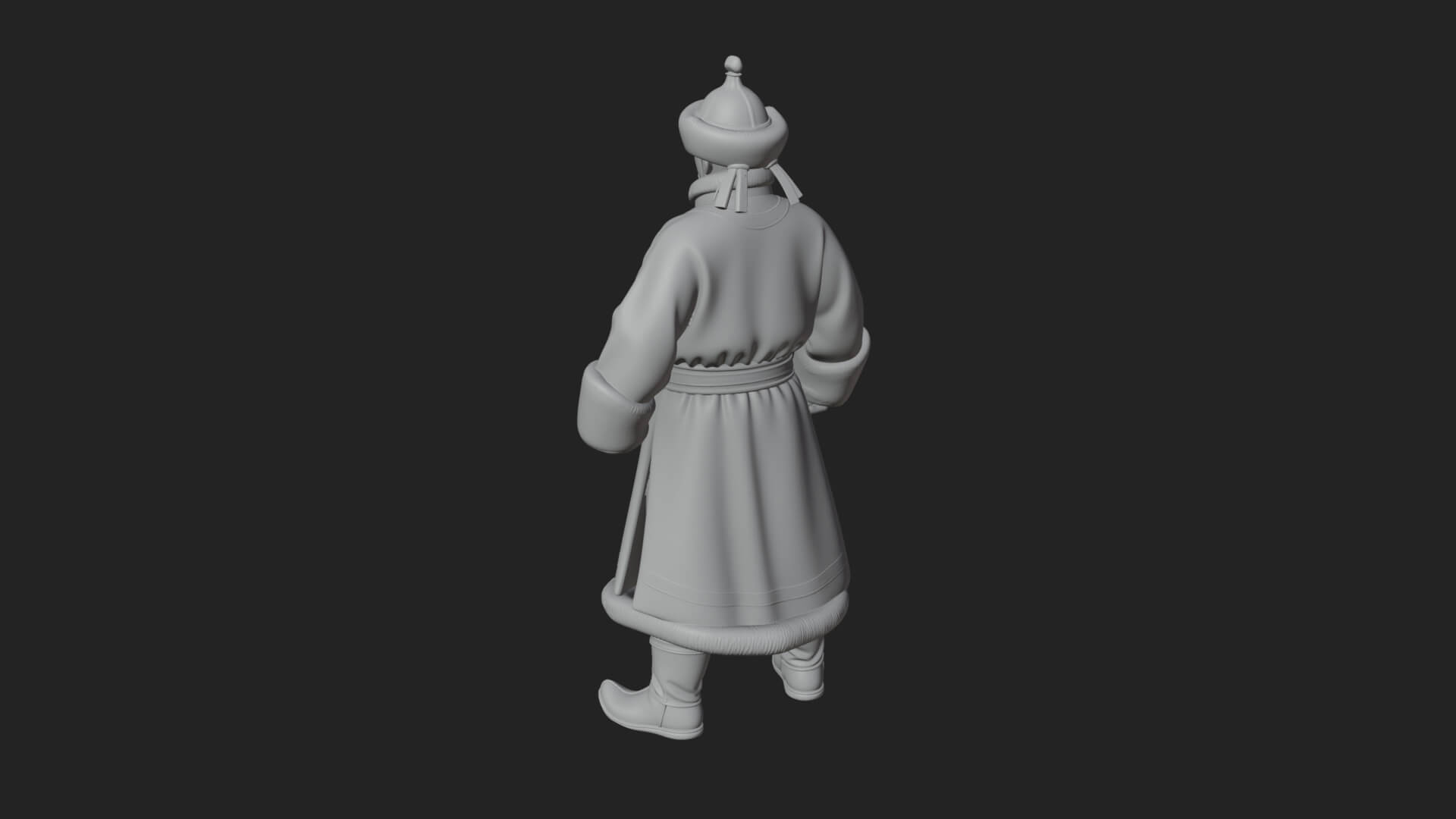 Mongol Noble Man Statue Design 1 3D Print Model 3D Model