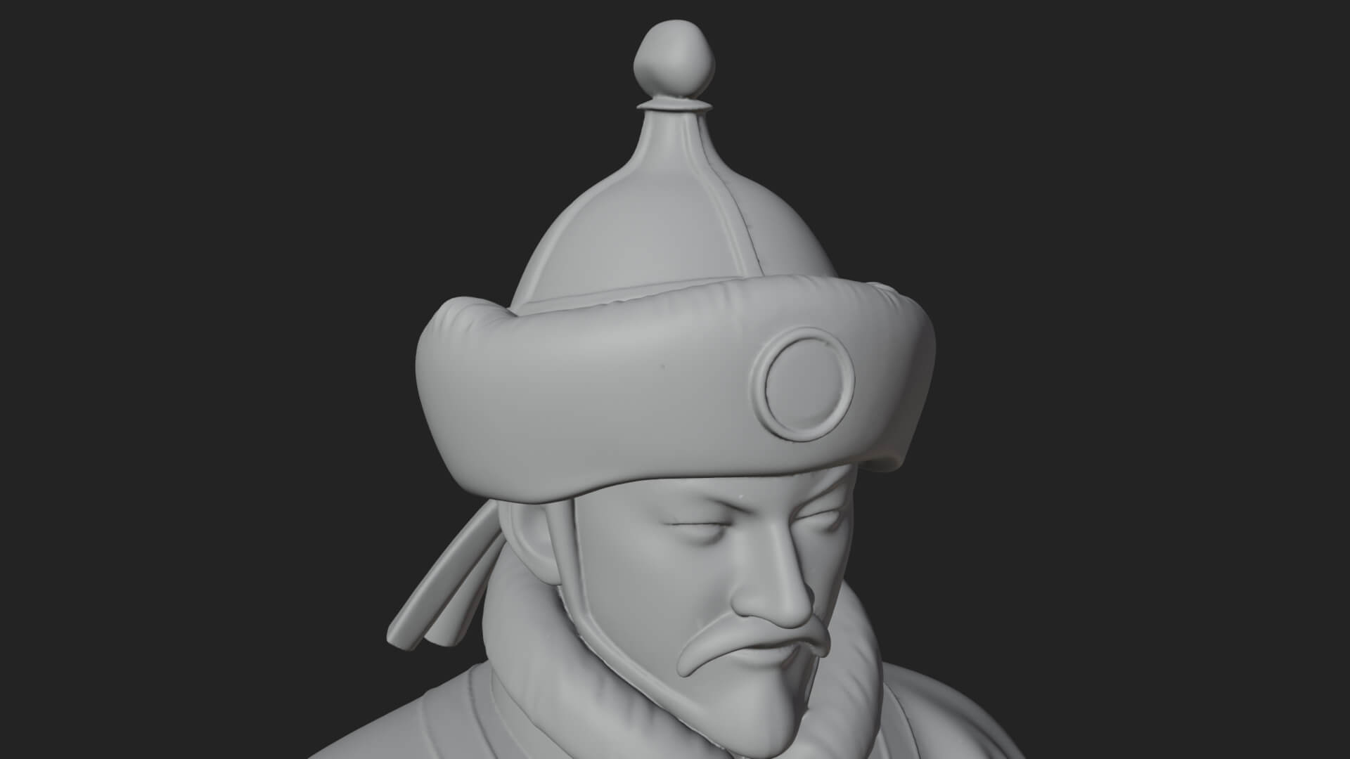 Mongol Noble Man Statue Design 1 3D Print Model 3D Model