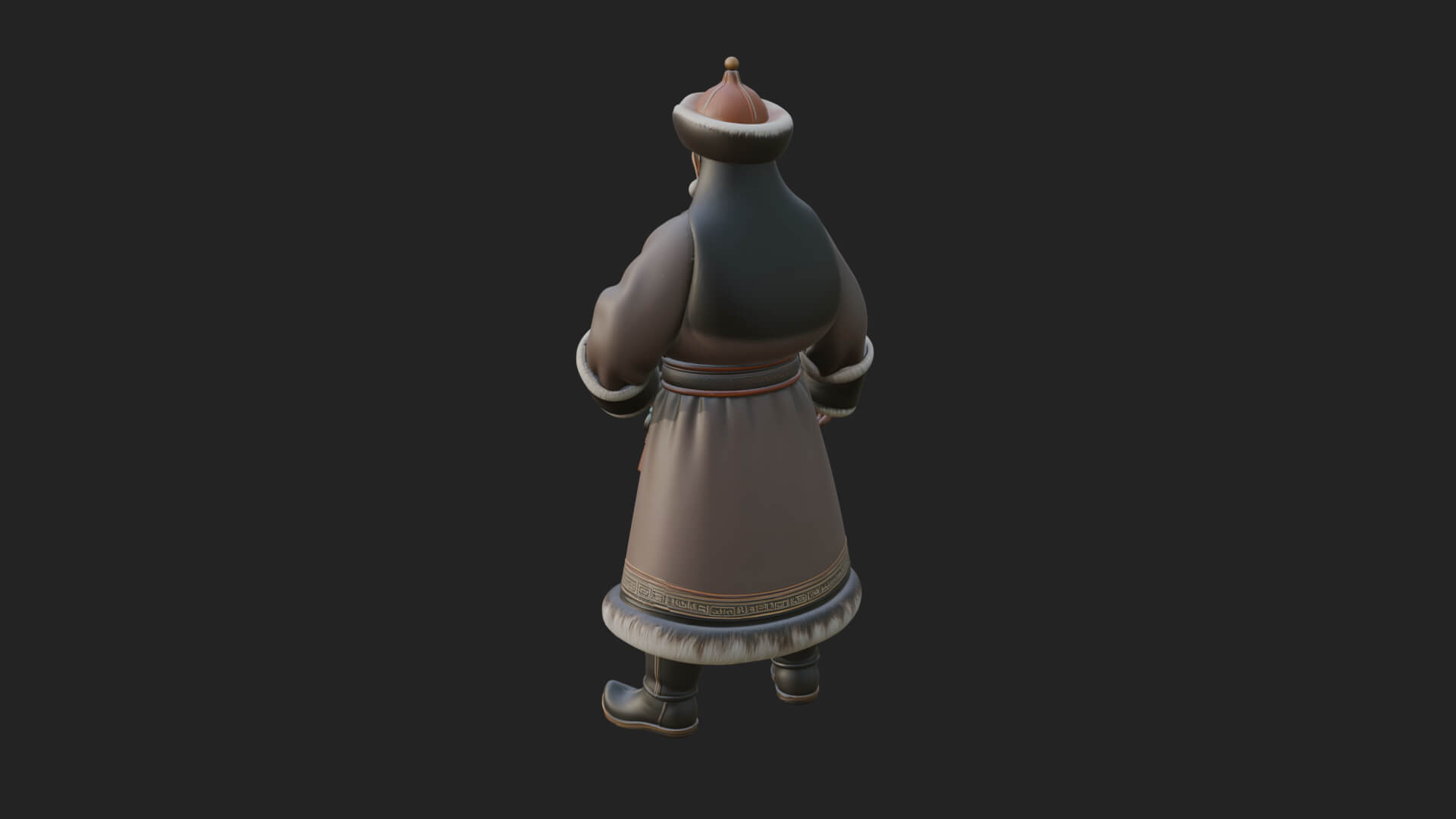 Mongol Noble Man Statue Design 2 3D Print Model 3D Model