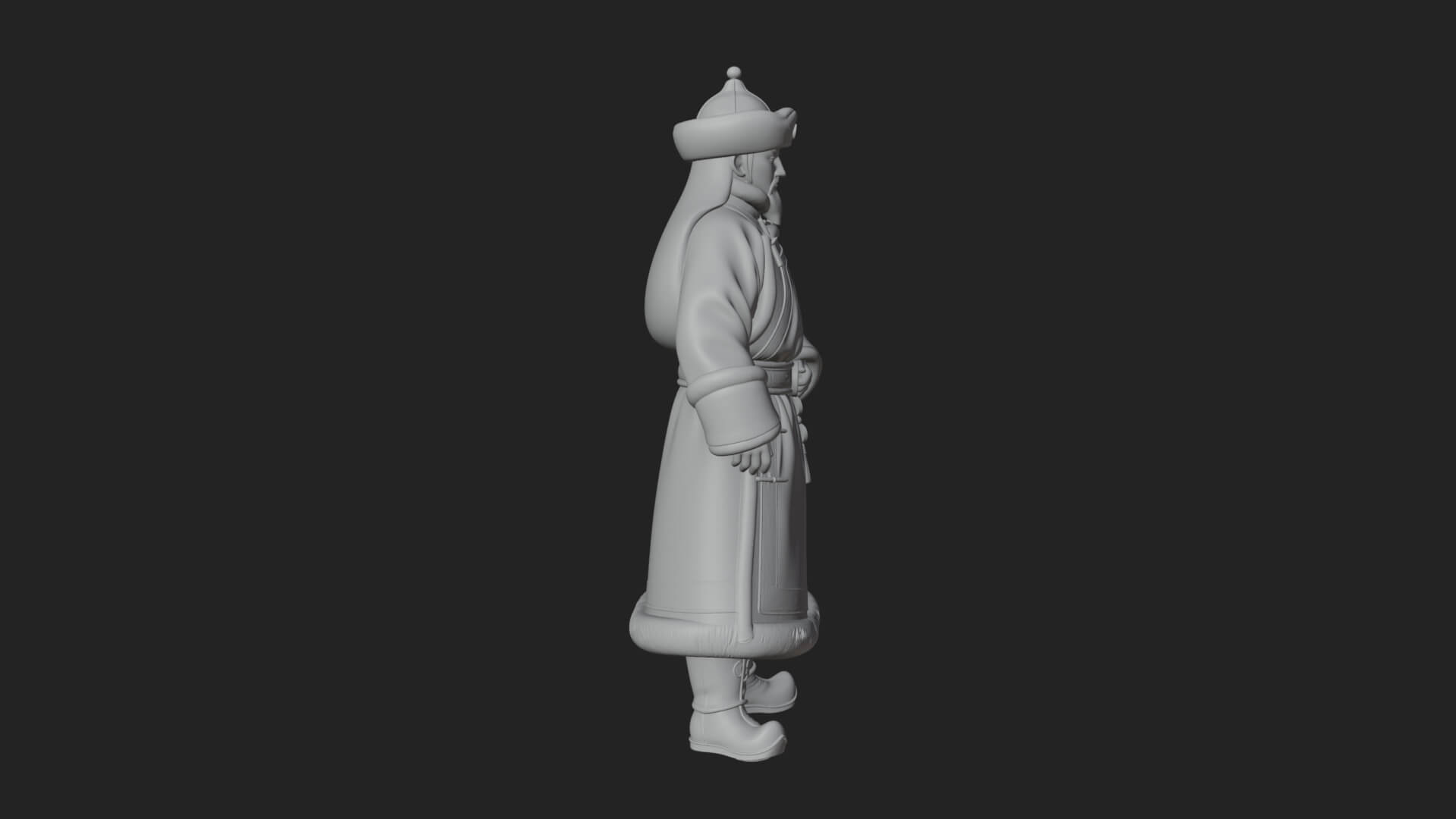 Mongol Noble Man Statue Design 2 3D Print Model 3D Model