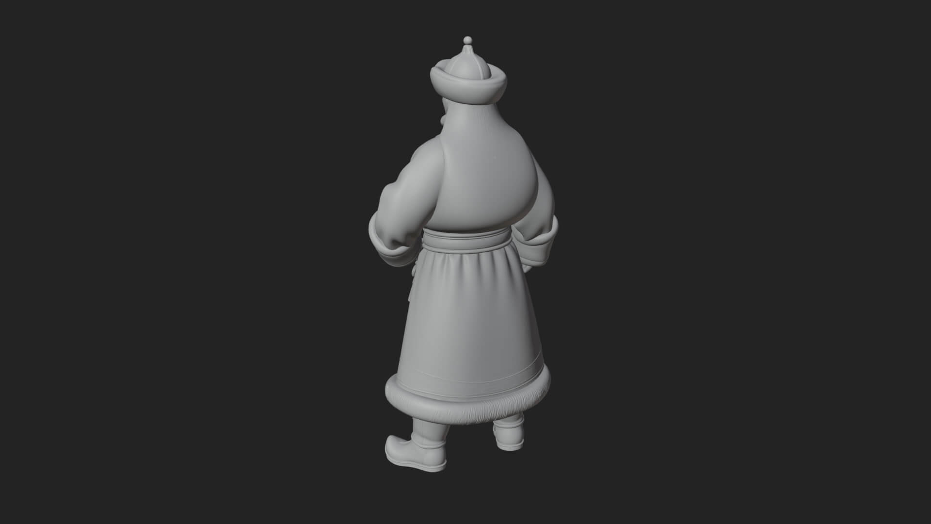 Mongol Noble Man Statue Design 2 3D Print Model 3D Model