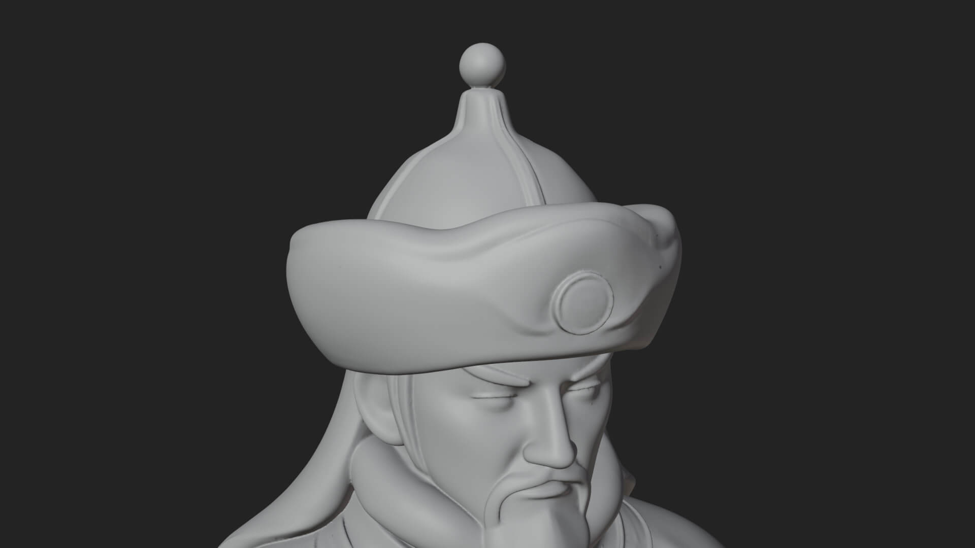 Mongol Noble Man Statue Design 2 3D Print Model 3D Model