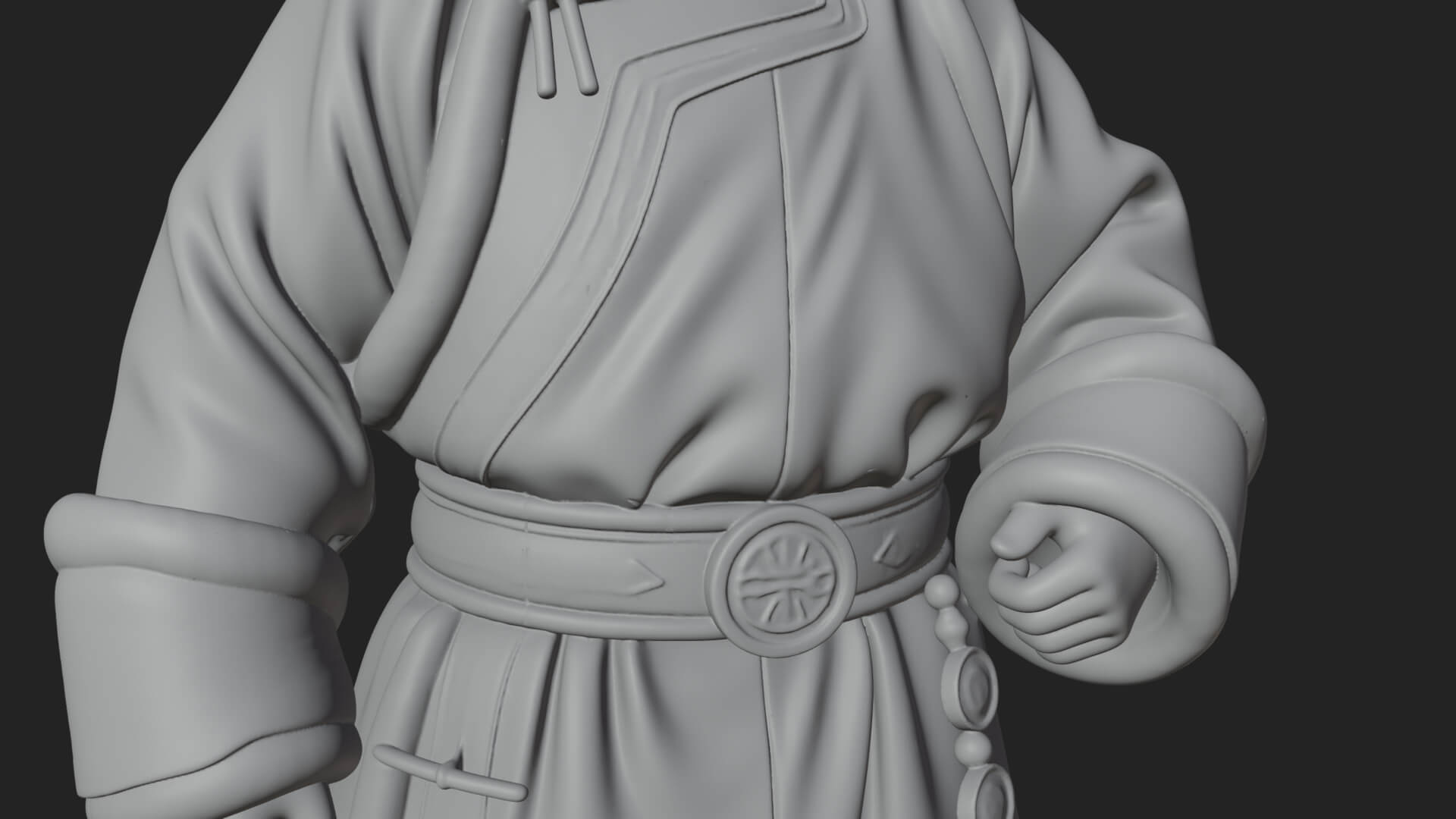 Mongol Noble Man Statue Design 2 3D Print Model 3D Model