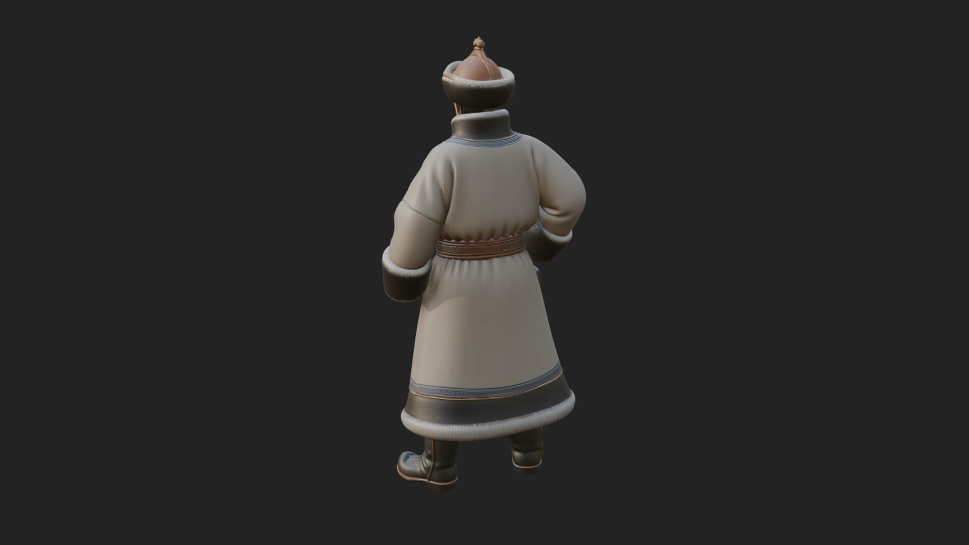 Mongol Noble Man Statue Design 3 3D Print Model 3D Model
