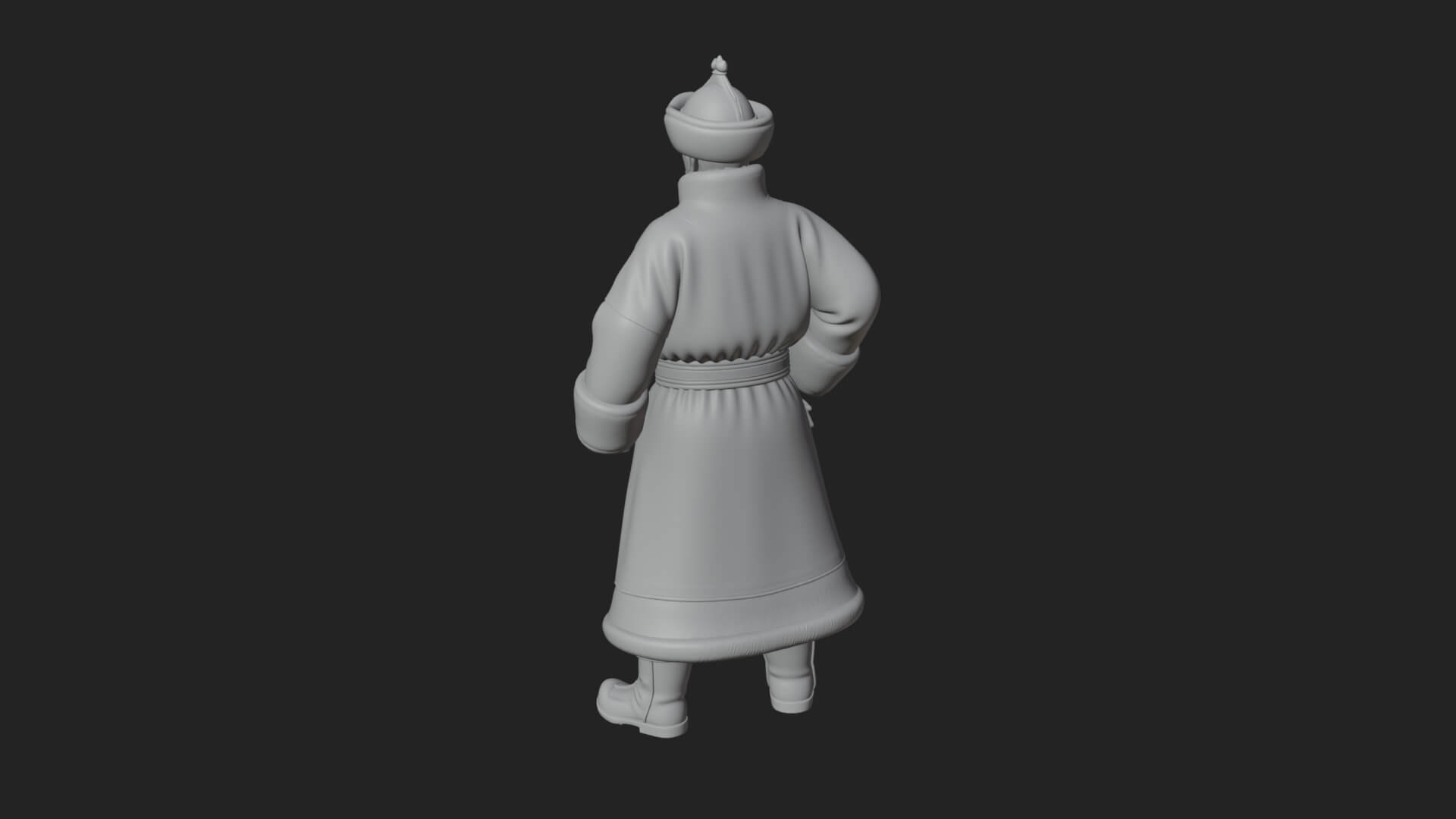 Mongol Noble Man Statue Design 3 3D Print Model 3D Model