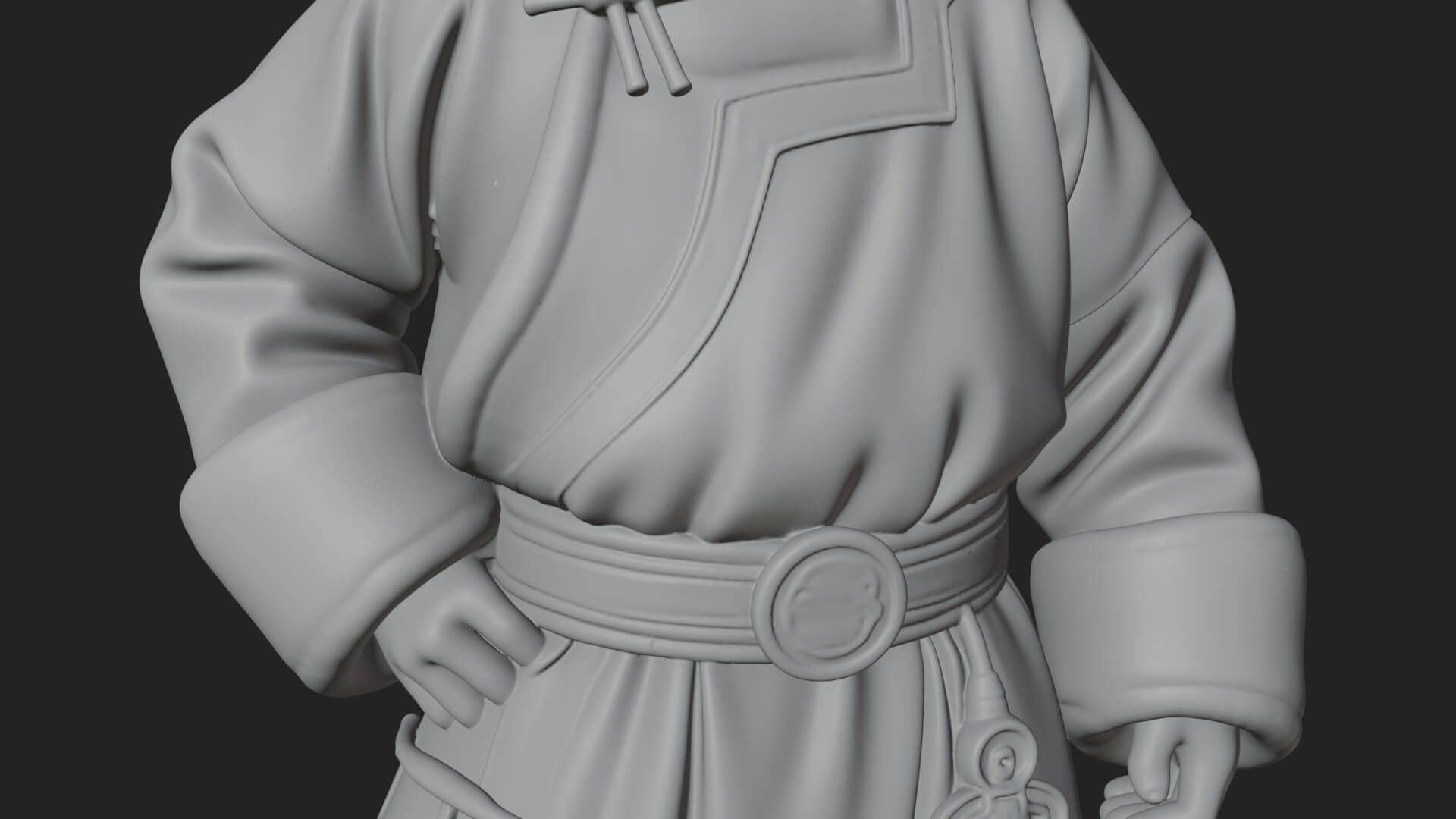 Mongol Noble Man Statue Design 3 3D Print Model 3D Model