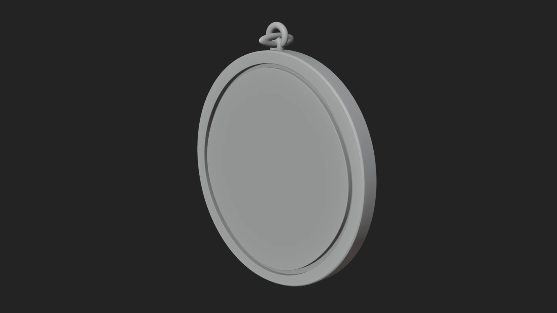 Monk with Bird Oval Relief Plaque Design 4 3D Print Model 3D Model