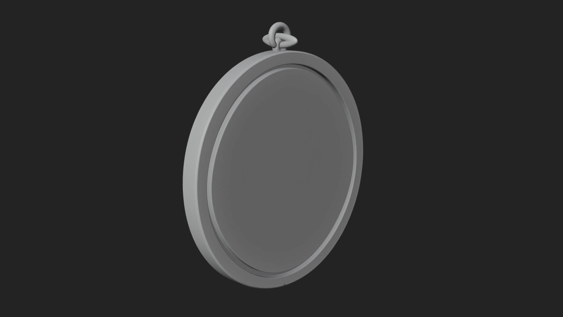 Monk with Bird Oval Relief Plaque Design 4 3D Print Model 3D Model
