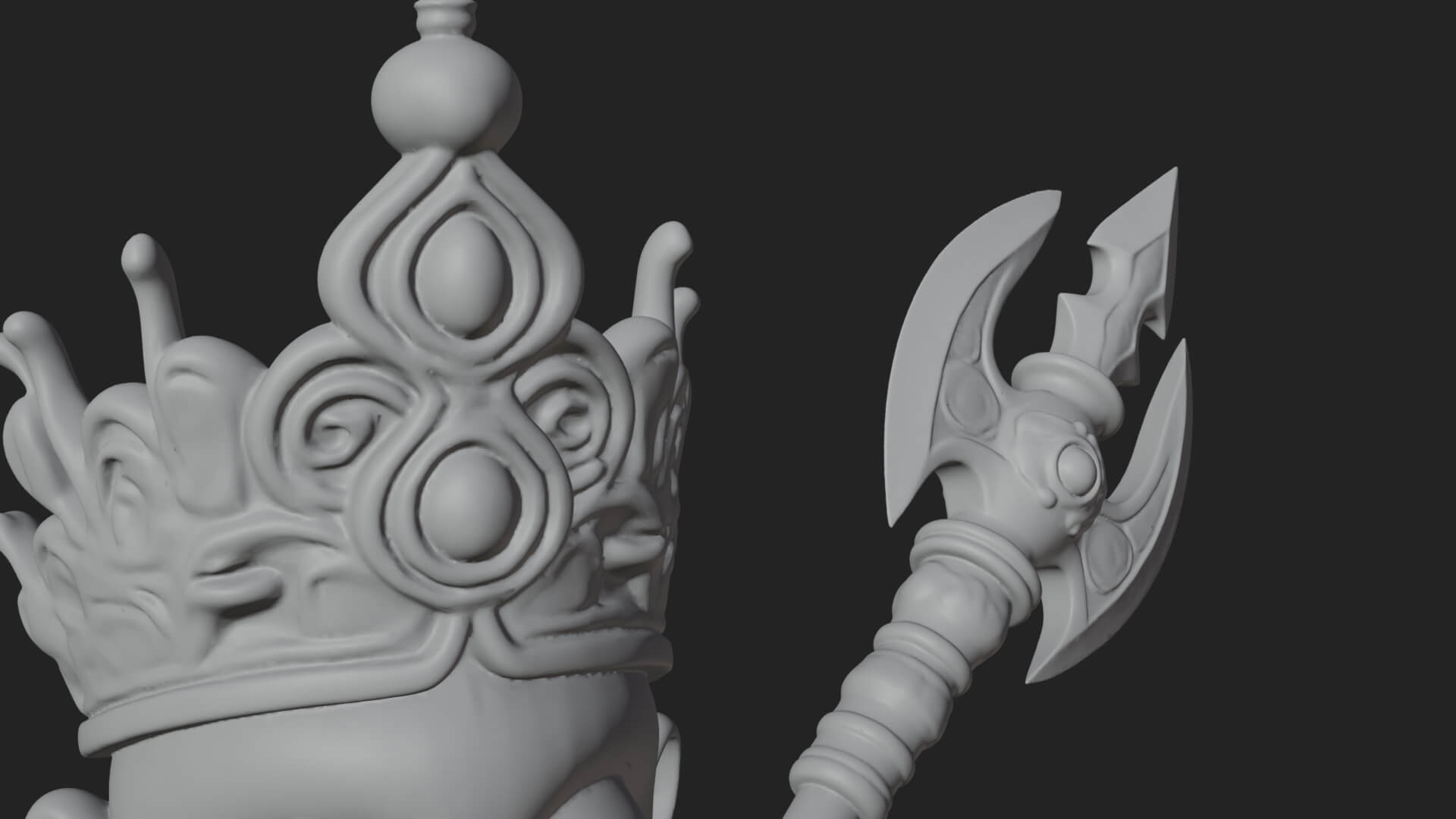 Monkey King Staff Statue Design 1 3D Print Model 3D Model