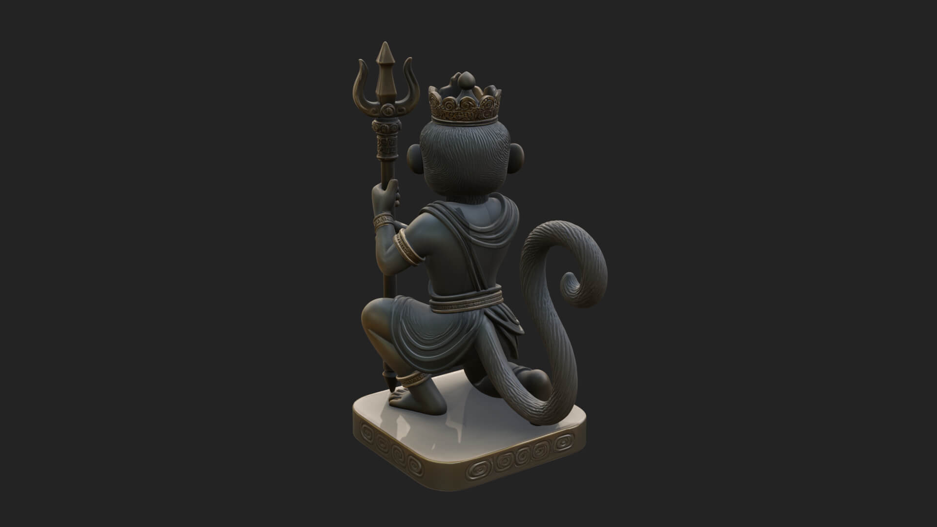 Monkey King Staff Statue Design 10 3D Print Model 3D Model