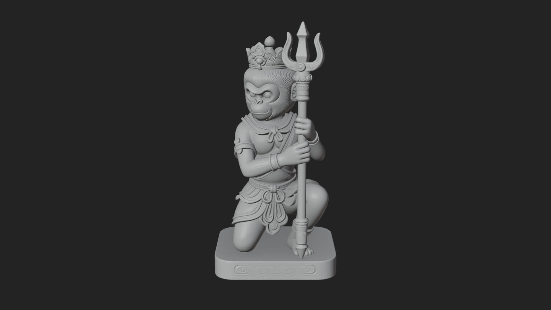 Monkey King Staff Statue Design 10 3D Print Model 3D Model