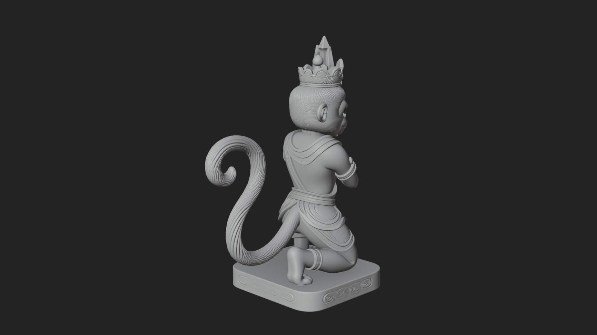 Monkey King Staff Statue Design 10 3D Print Model 3D Model