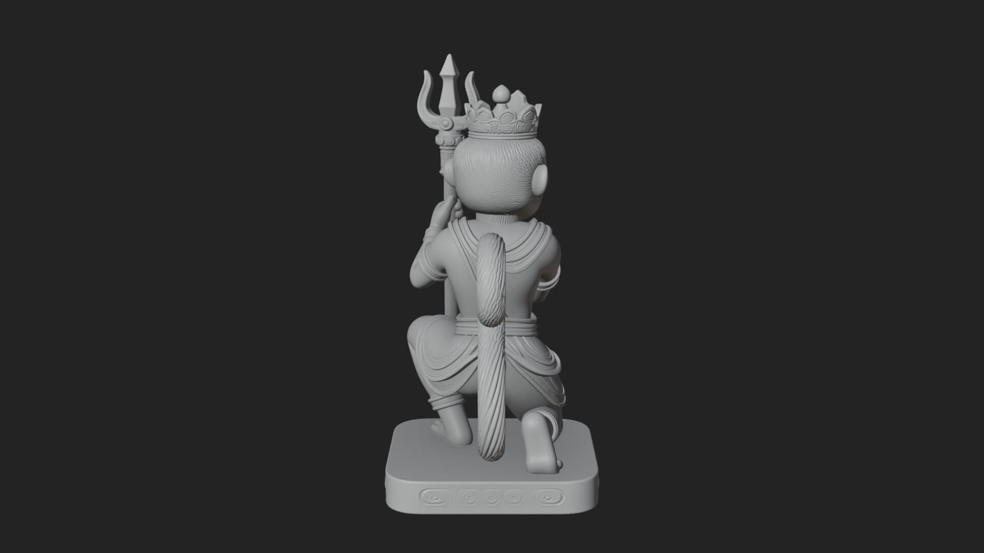 Monkey King Staff Statue Design 10 3D Print Model 3D Model