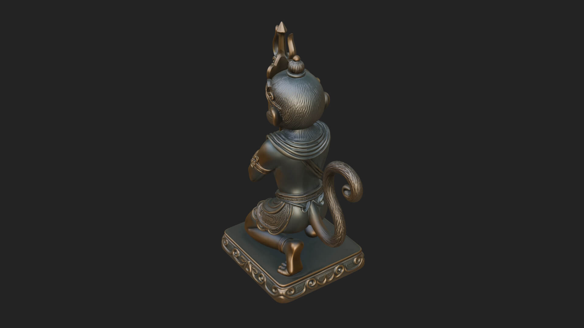 Monkey King Staff Statue Design 11 3D Print Model 3D Model