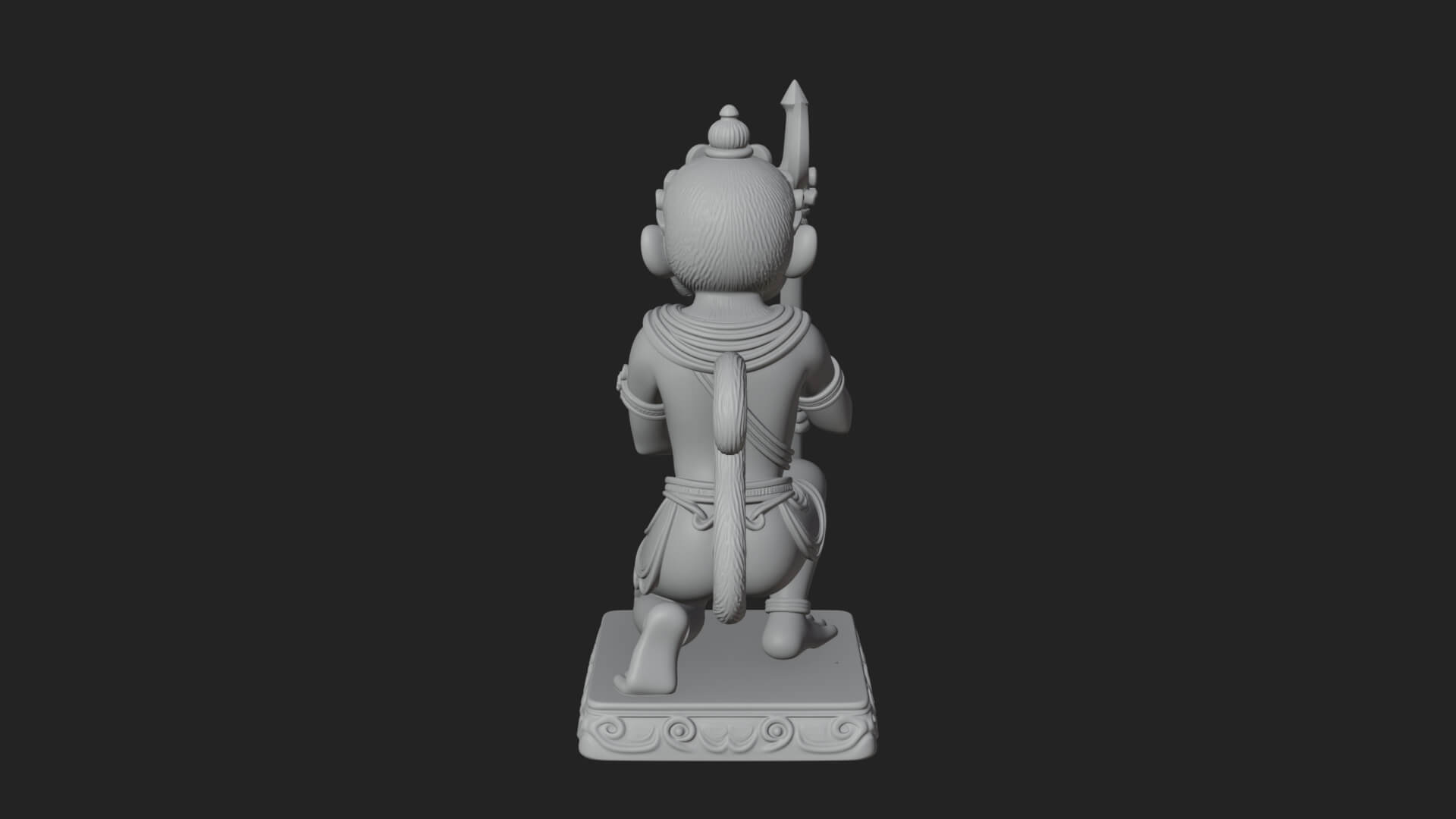 Monkey King Staff Statue Design 11 3D Print Model 3D Model