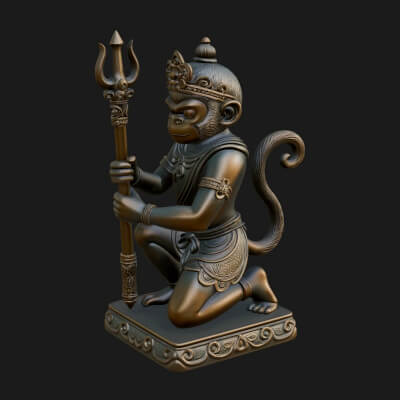 Monkey King Staff Statue Design 11 3D Print Model