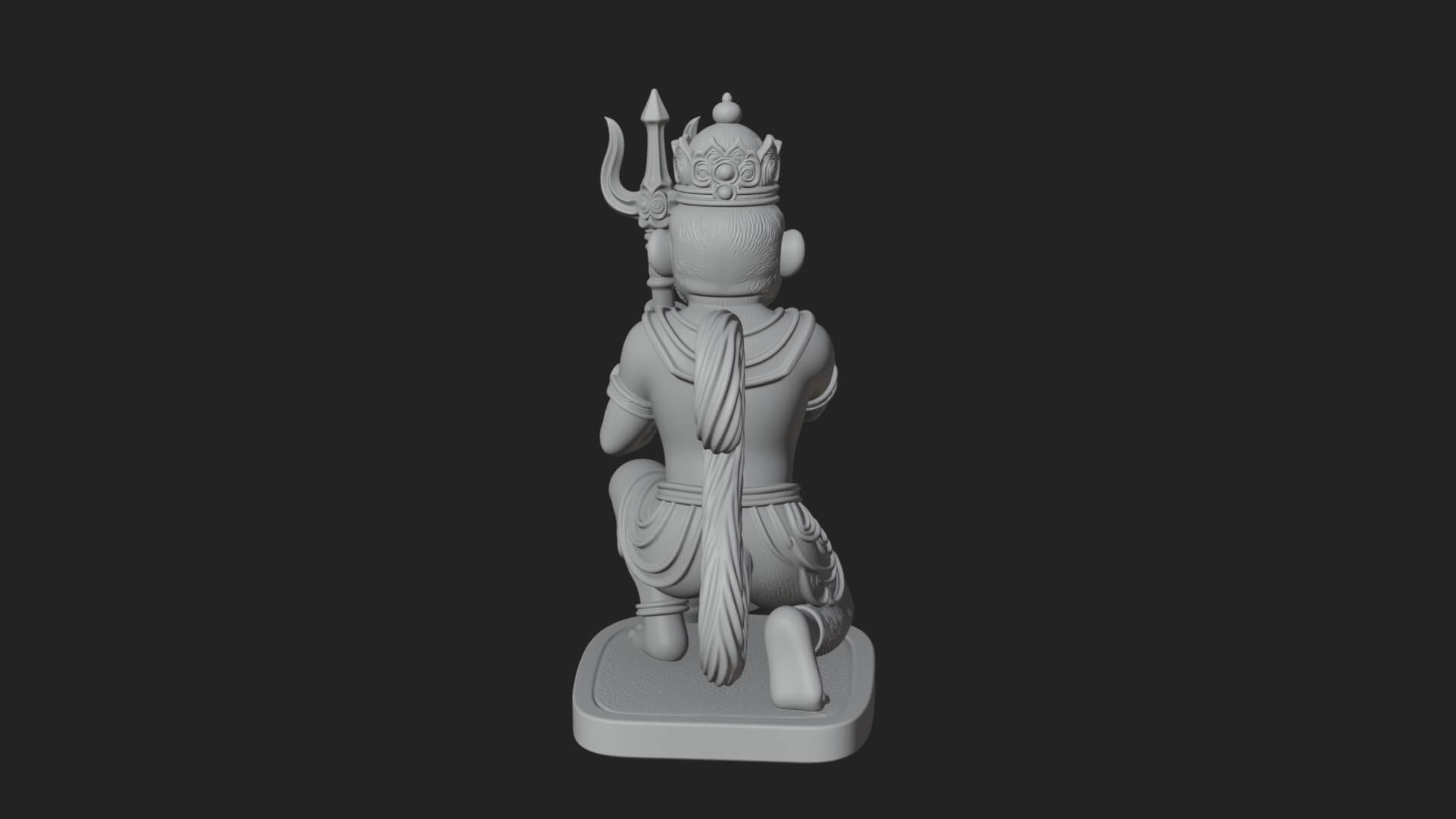 Monkey King Staff Statue Design 12 3D Print Model 3D Model
