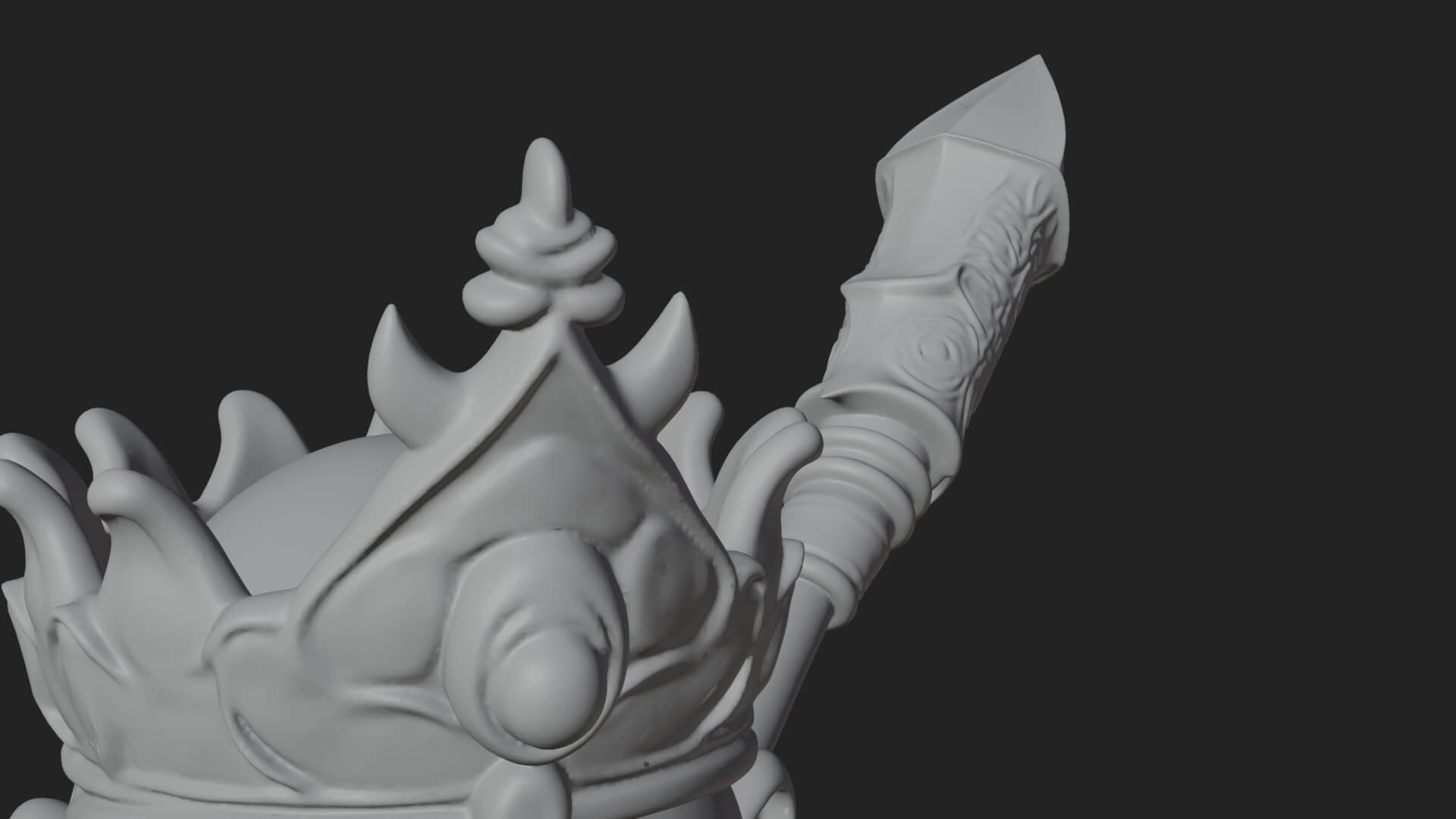Monkey King Staff Statue Design 2 3D Print Model 3D Model