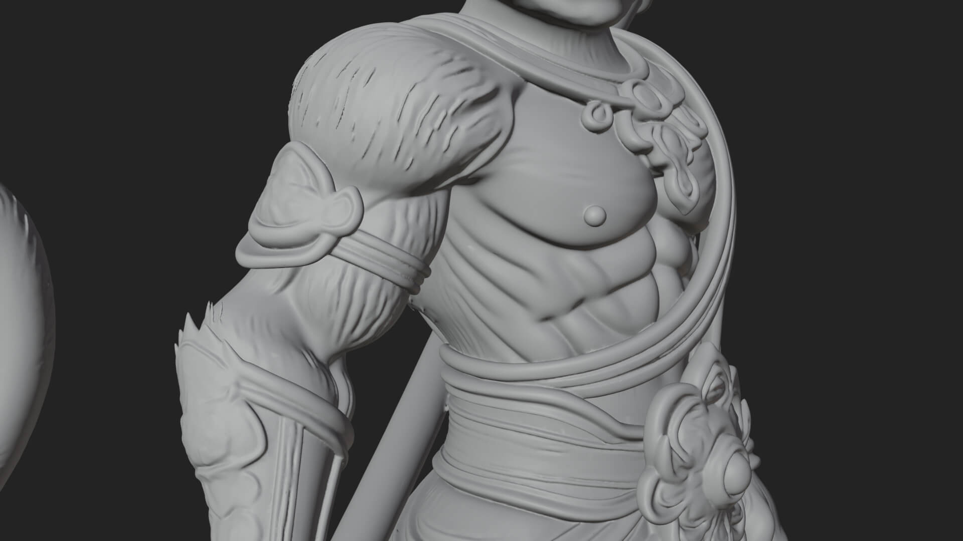 Monkey King Staff Statue Design 2 3D Print Model 3D Model