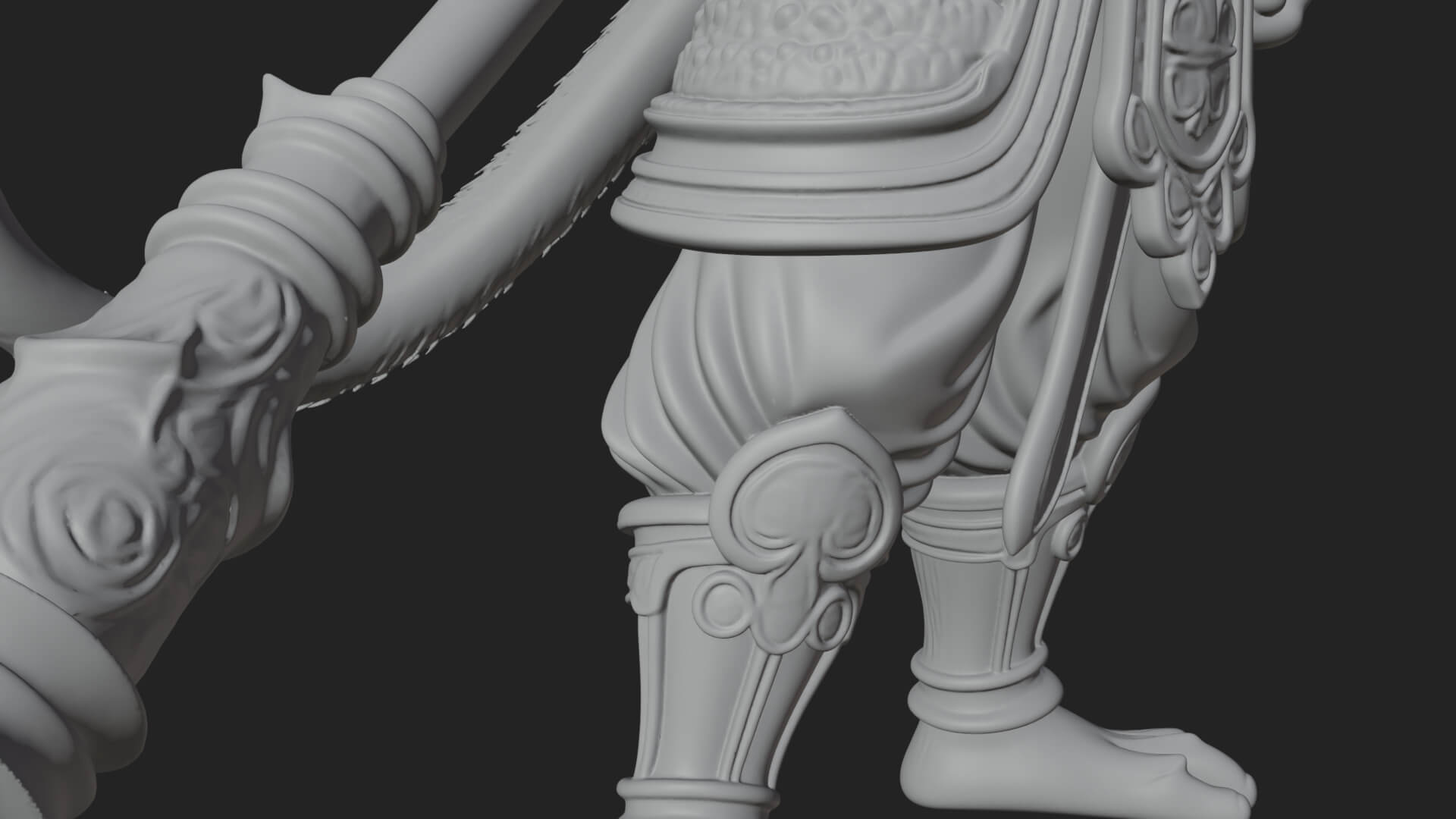 Monkey King Staff Statue Design 2 3D Print Model 3D Model