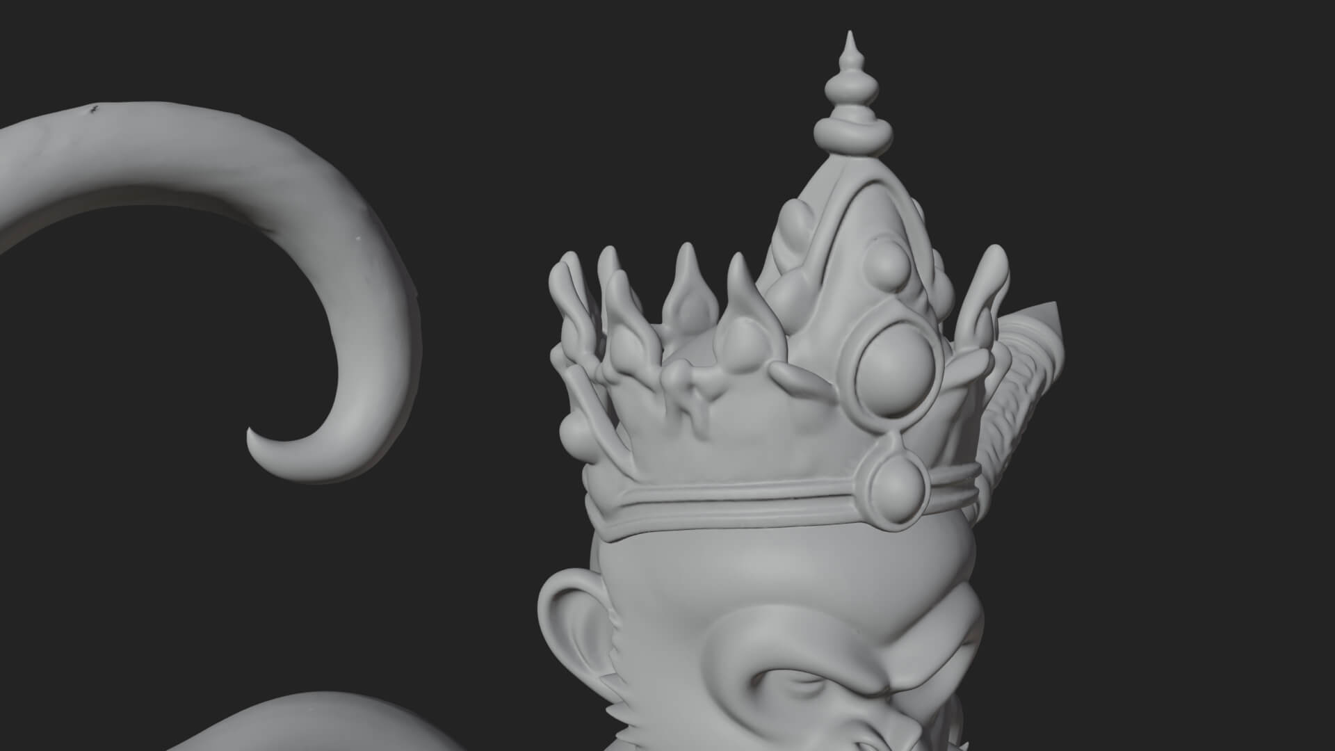 Monkey King Staff Statue Design 4 3D Print Model 3D Model