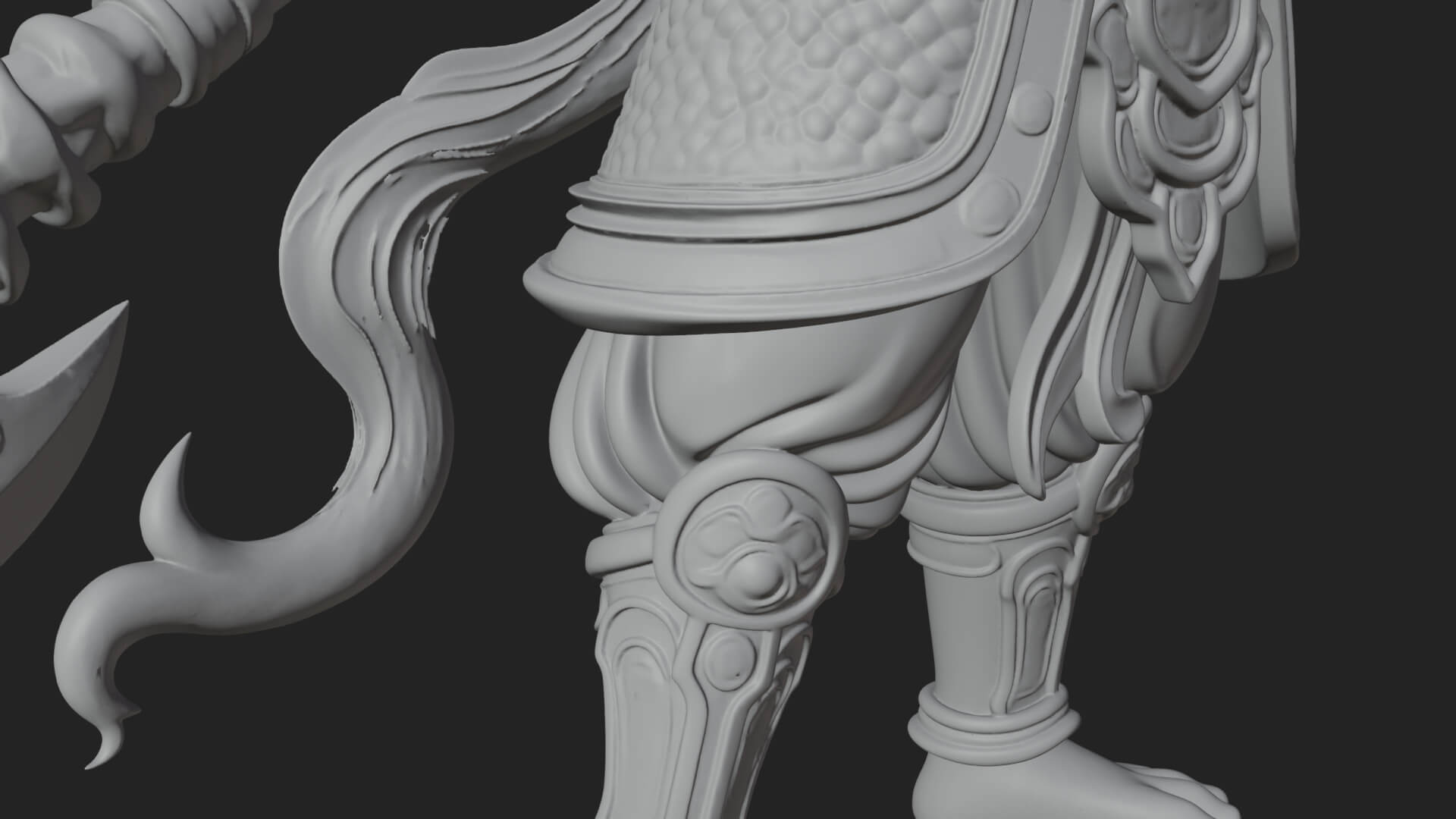 Monkey King Staff Statue Design 4 3D Print Model 3D Model