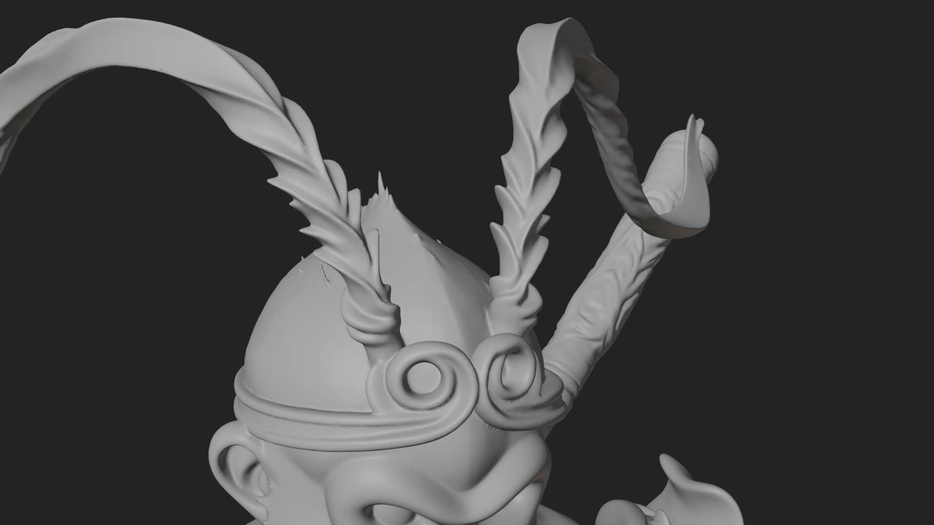 Monkey King Staff Statue Design 5 3D Print Model 3D Model