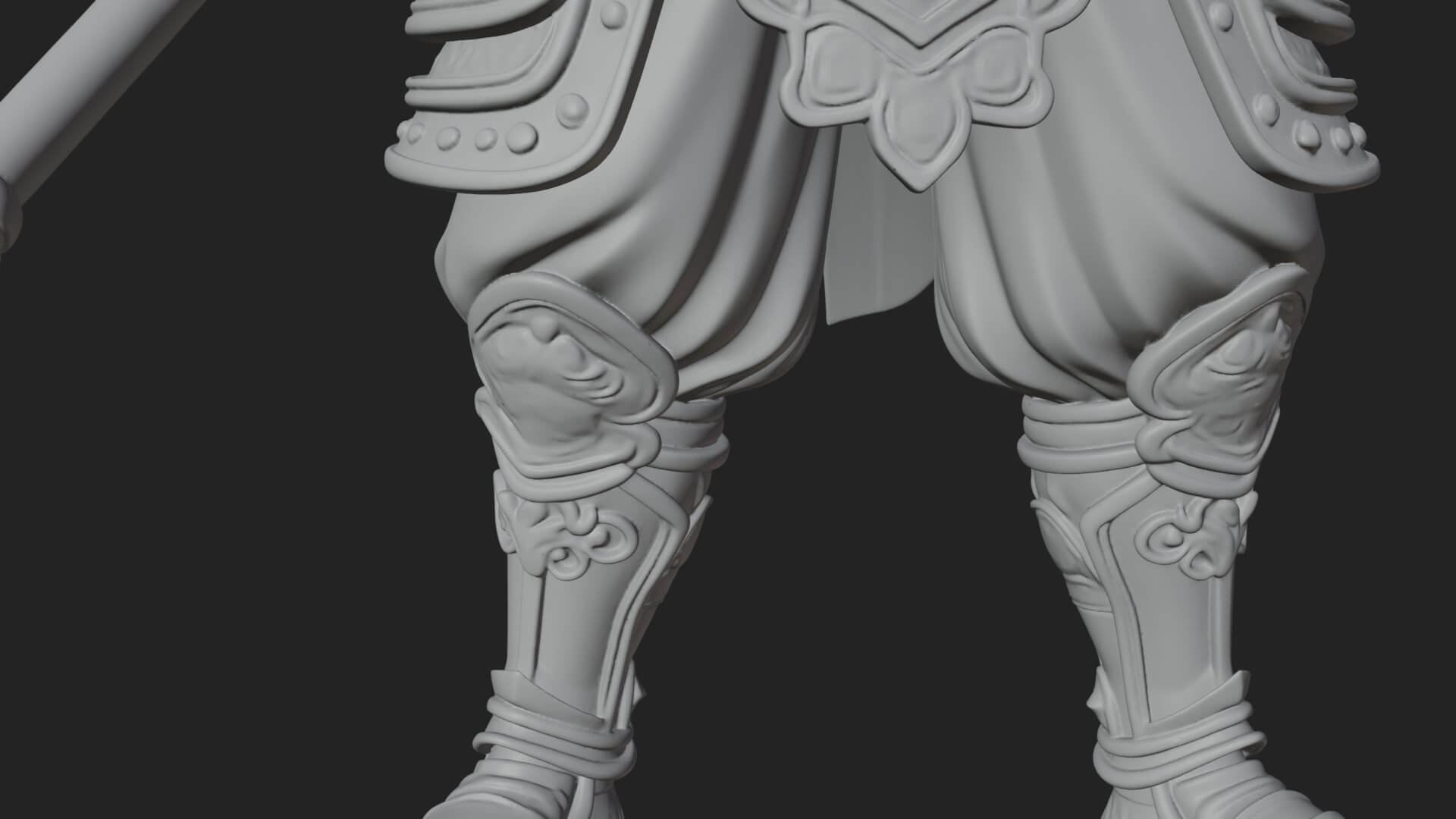 Monkey King Staff Statue Design 5 3D Print Model 3D Model