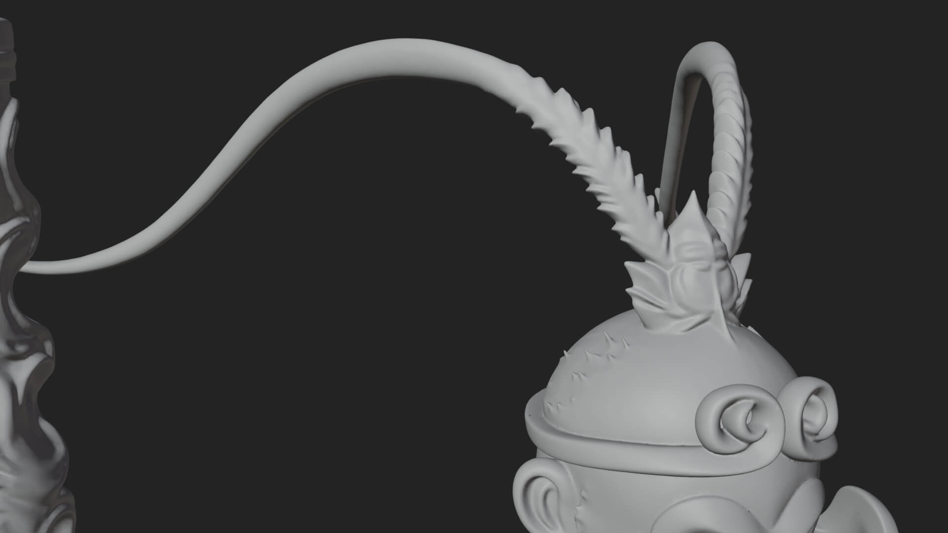 Monkey King Staff Statue Design 6 3D Print Model 3D Model