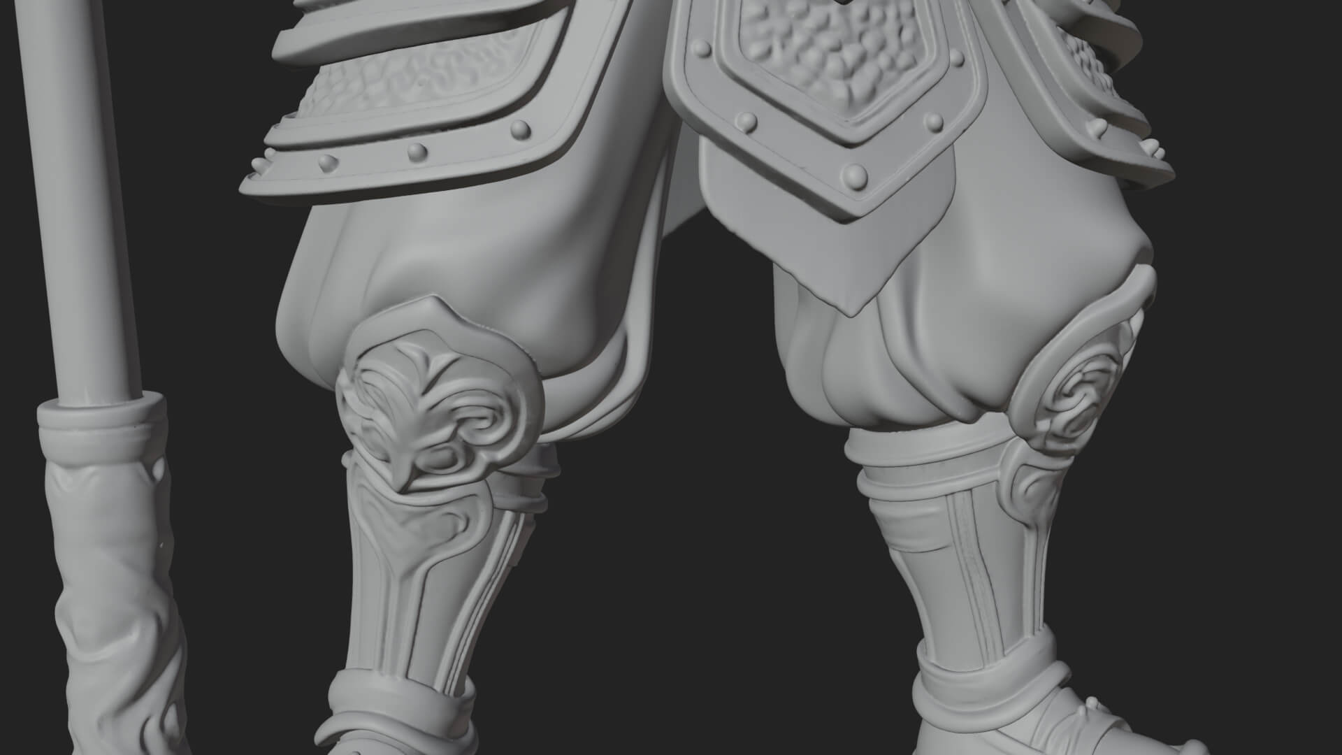 Monkey King Staff Statue Design 6 3D Print Model 3D Model