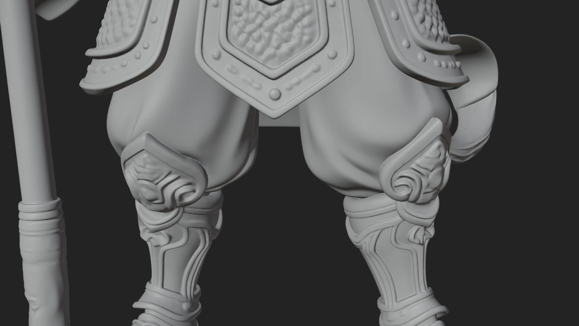 Monkey King Staff Statue Design 7 3D Print Model 3D Model