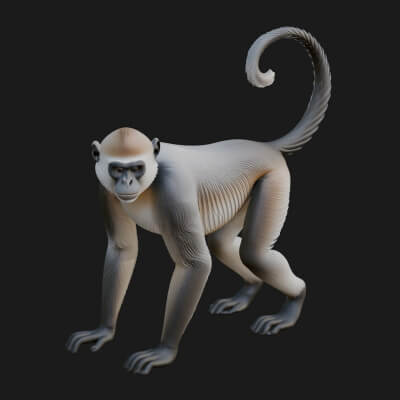 Monkey Statue Design 13 3D Print Model
