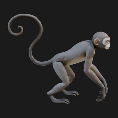 Monkey Statue Design 14 3D Print Model