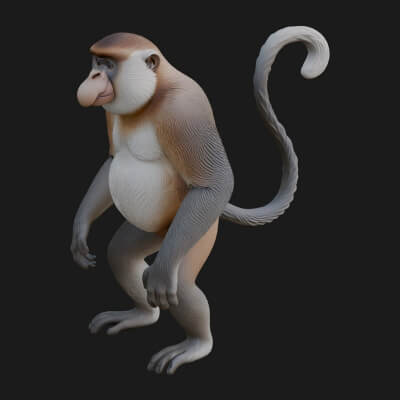 Monkey Statue Design 15 3D Print Model