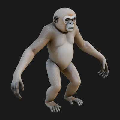 Monkey Statue Design 16 3D Print Model