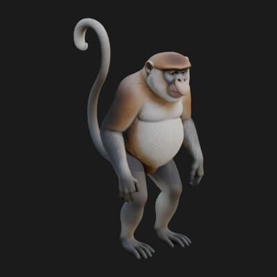 Monkey Statue Design 21 3D Print Model