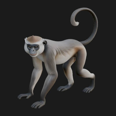 Monkey Statue Design 22 3D Print Model