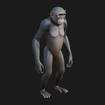 Monkey Statue Design 23 3D Print Model