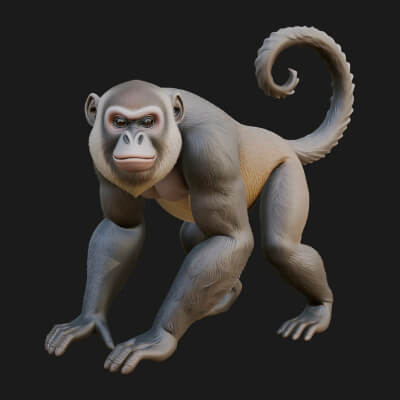 Monkey Statue Design 25 3D Print Model