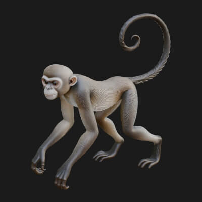 Monkey Statue Design 27 3D Print Model