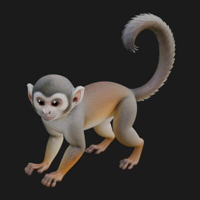 Monkey Statue Design 29 3D Print Model