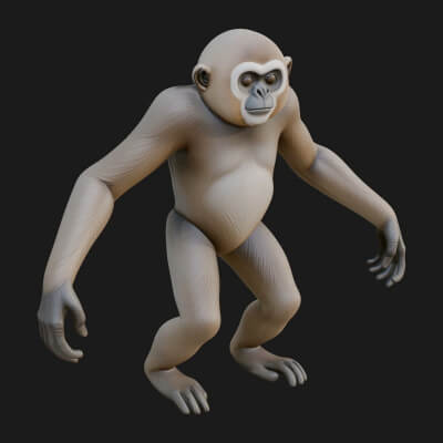 Monkey Statue Design 32 3D Print Model