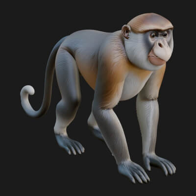 Monkey Statue Design 34 3D Print Model