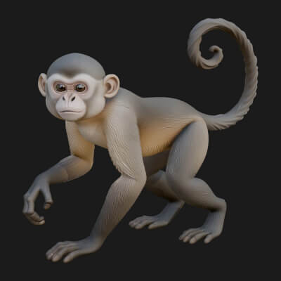 Monkey Statue Design 35 3D Print Model