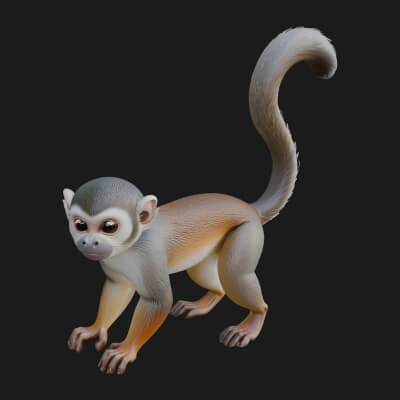 Monkey Statue Design 6 3D Print Model