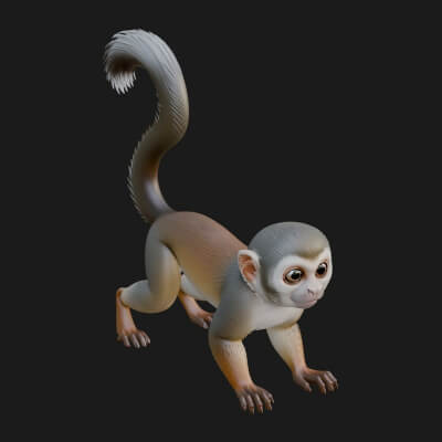 Monkey Statue Design 8 3D Print Model