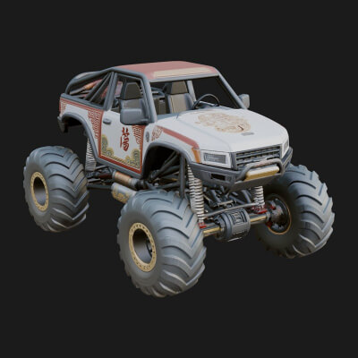 Monster Truck Model Design 1 3D Print Model