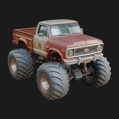 Monster Truck Model Design 10 3D Print Model
